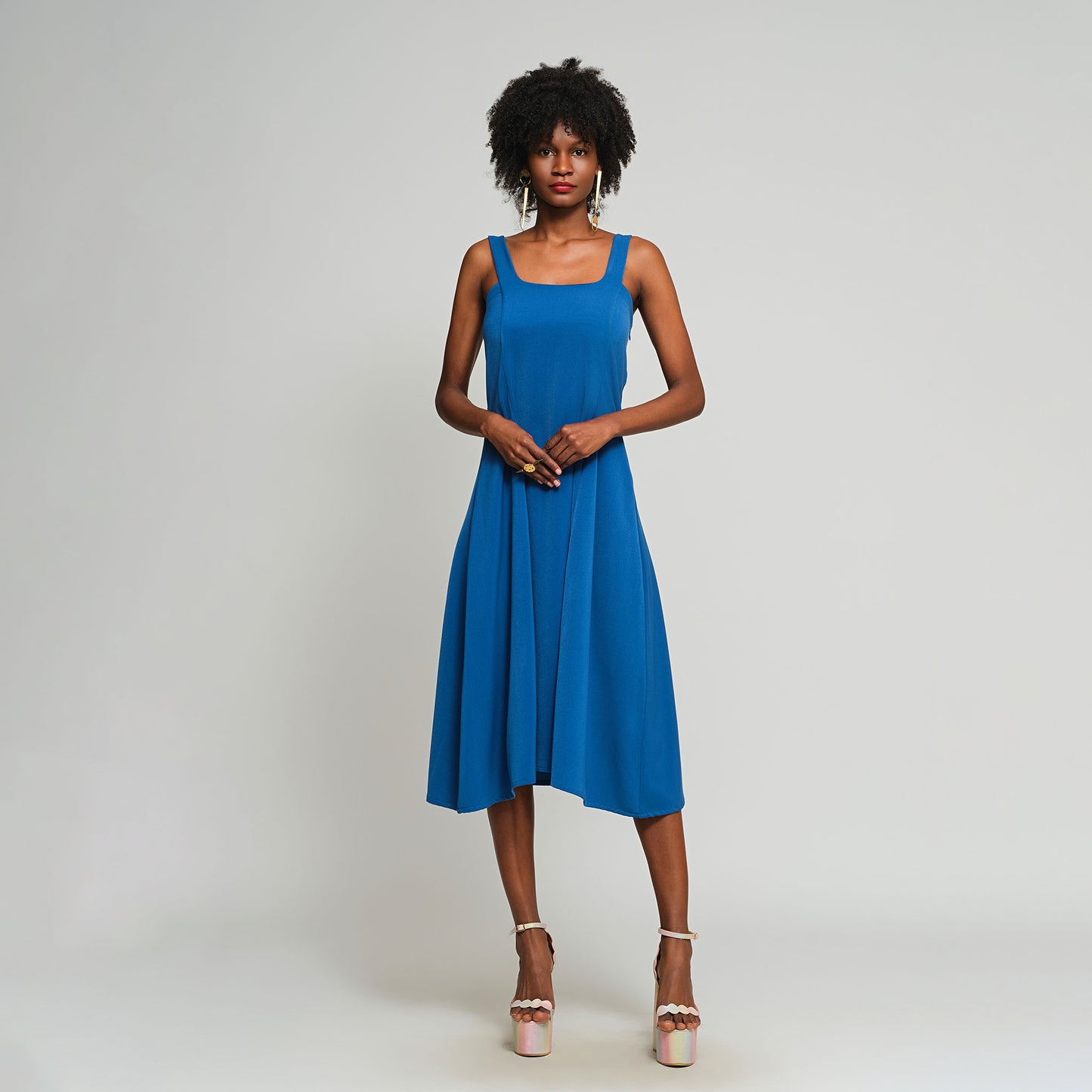Irisa Midi Dress - Blue
