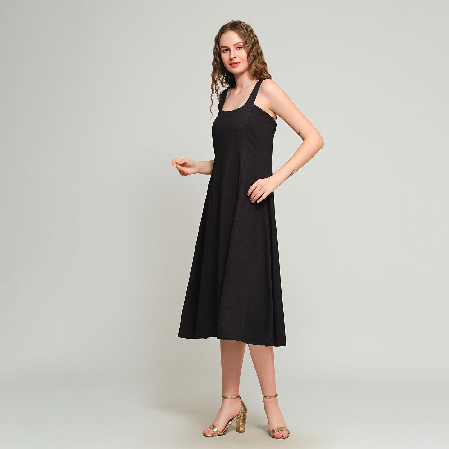 Irisa Midi Dress - Black