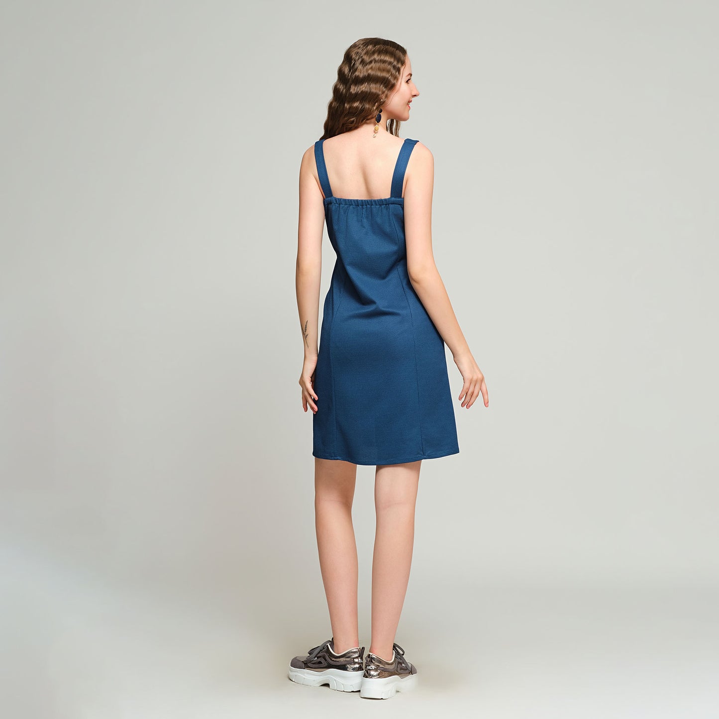 Eva Short Dress - Blue