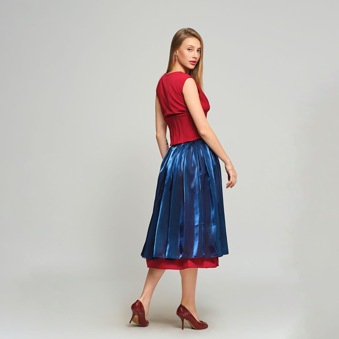 Nova Convertible & Reversible Corset Dress - Red