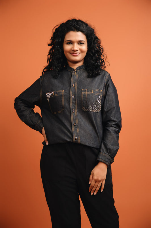 Slate denim Shirt - Twee In One