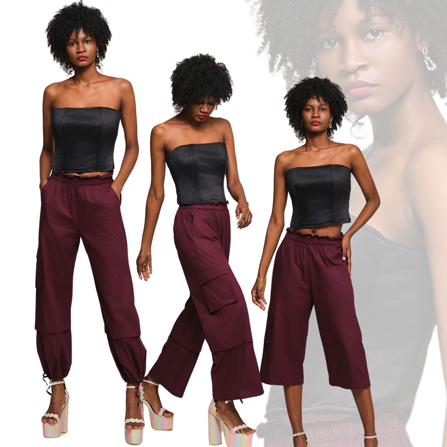 Andy Convertible Pants - Wine