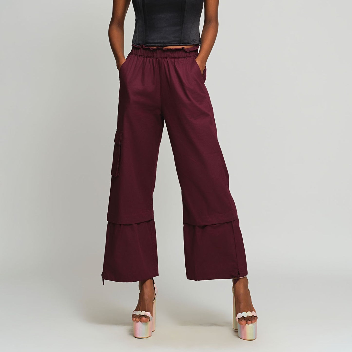 Andy Convertible Pants - Wine