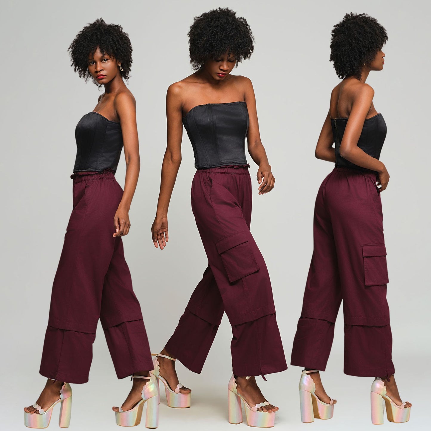 Andy Convertible Pants - Wine