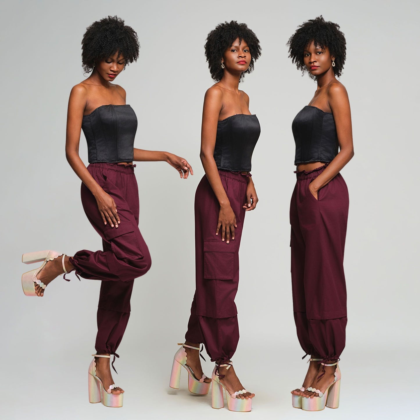 Andy Convertible Pants - Wine