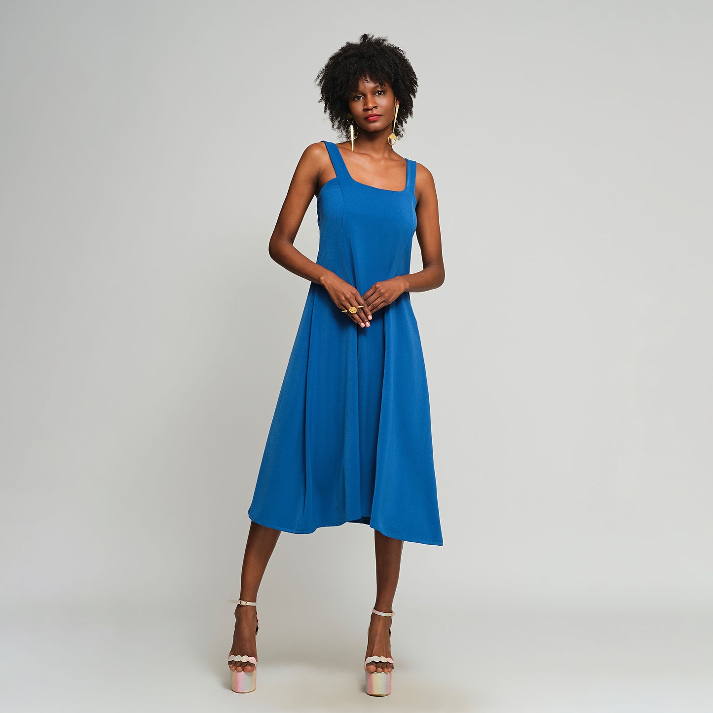 Irisa Midi Dress - Blue