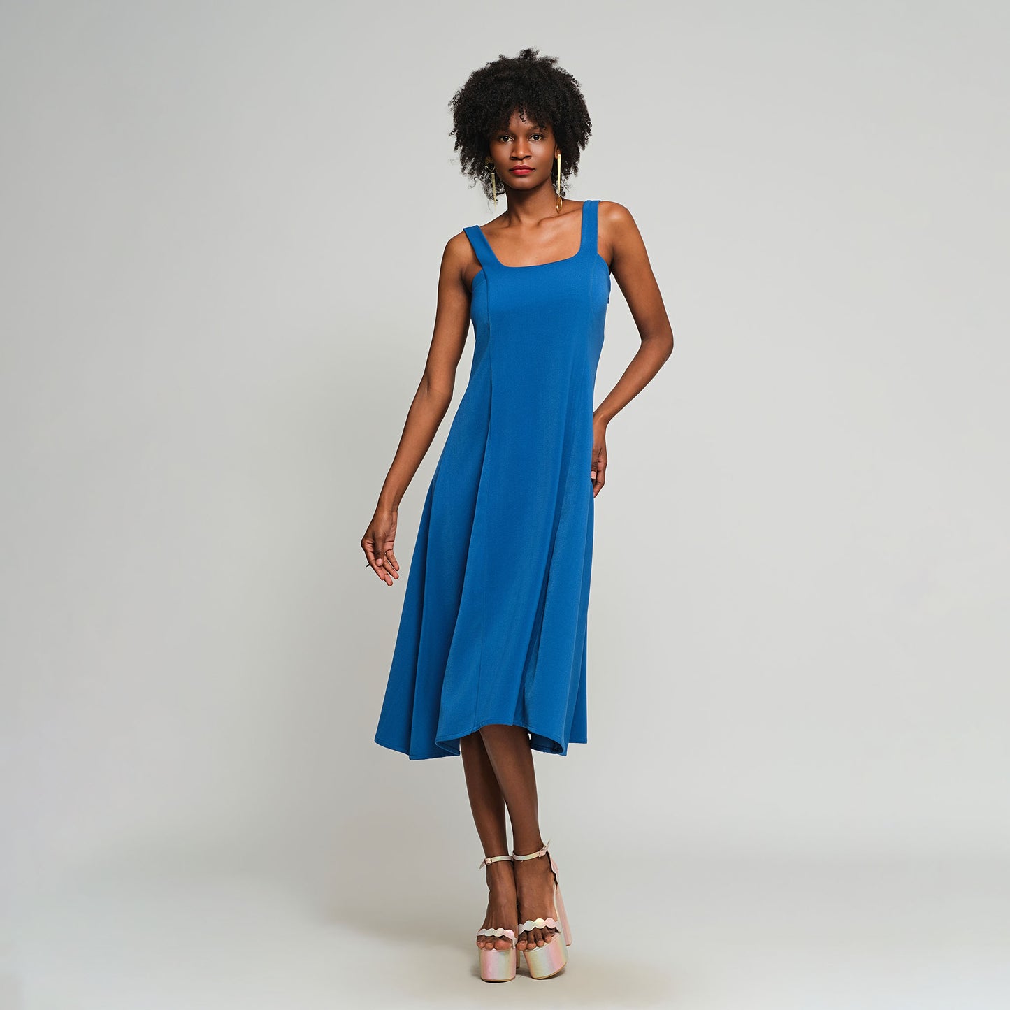 Irisa Midi Dress - Blue