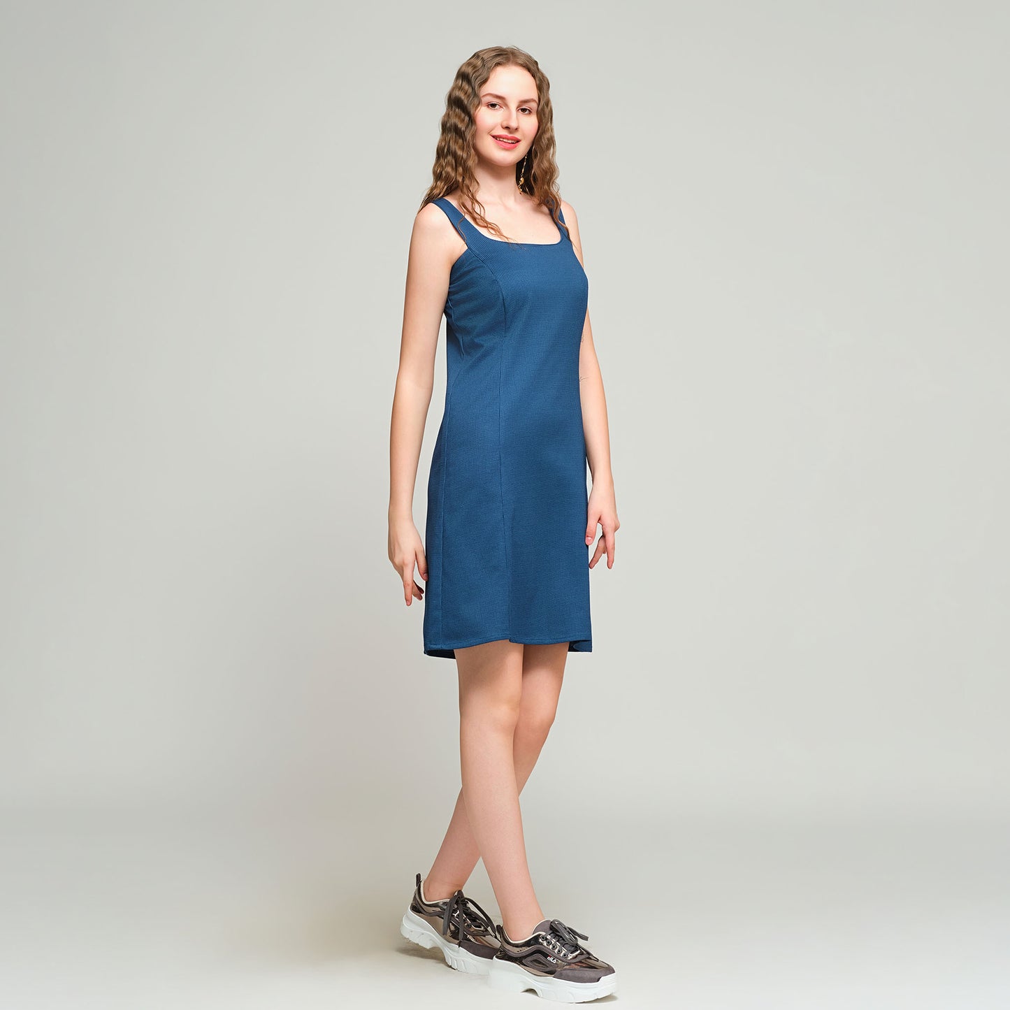 Eva Short Dress - Blue