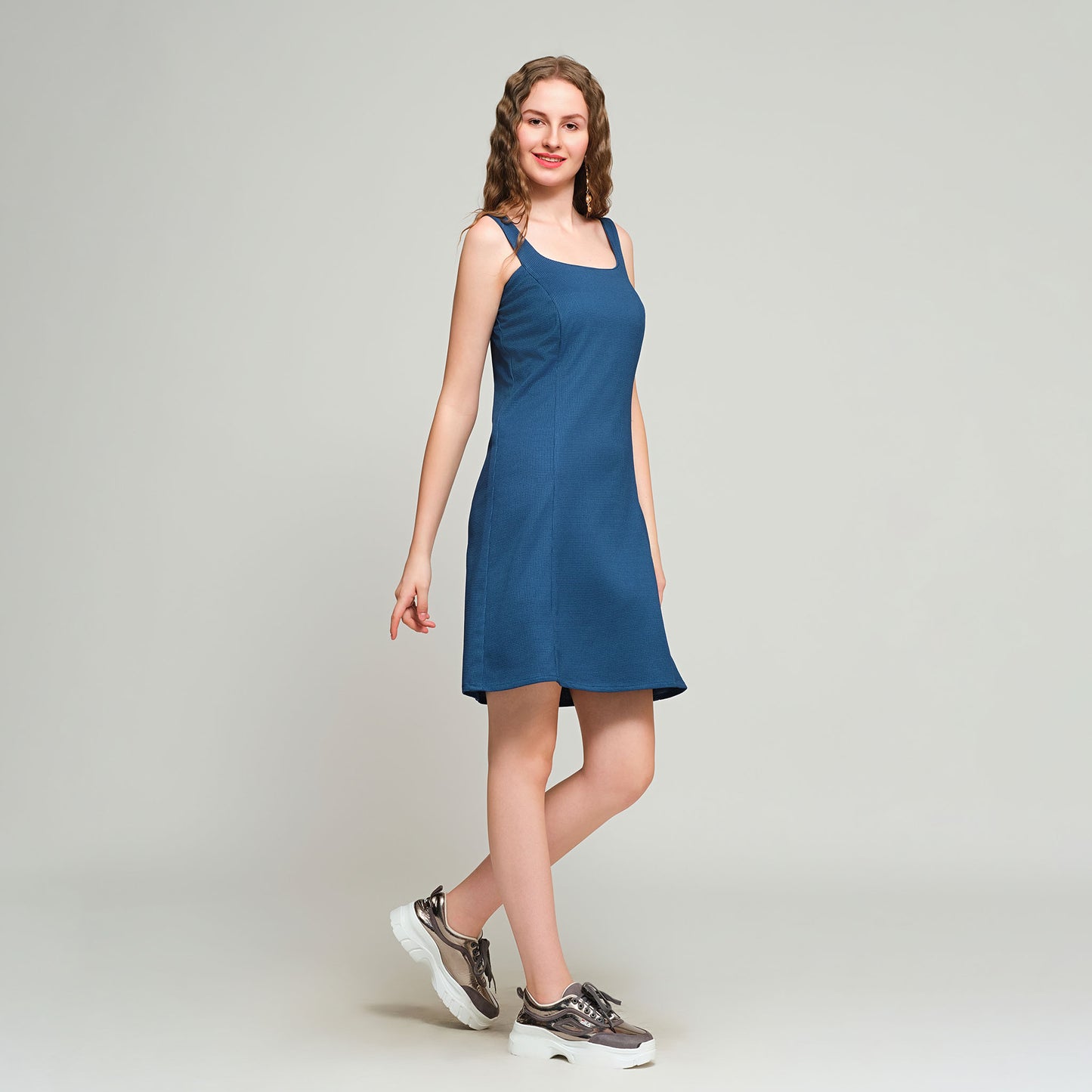 Eva Short Dress - Blue