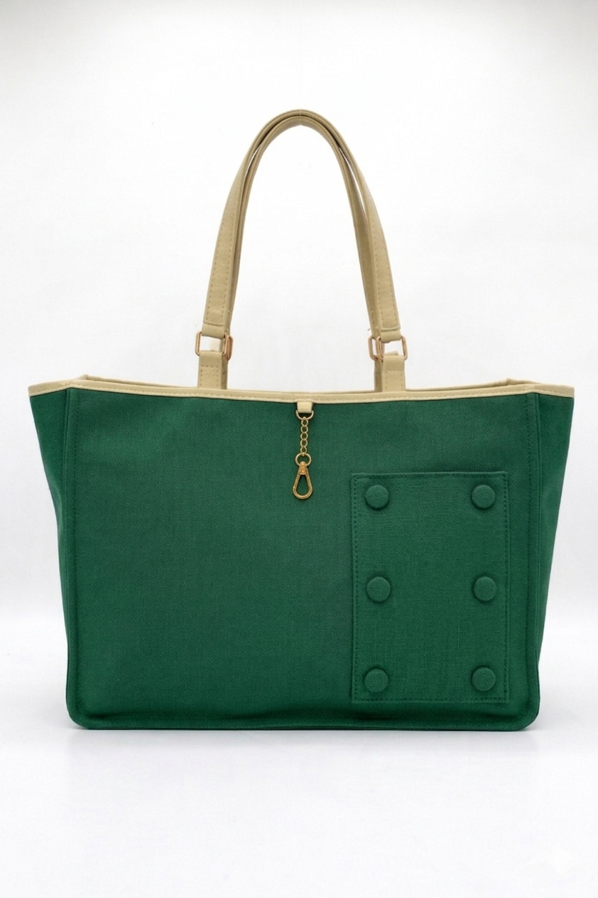 Green Switch Tote - Reversible & Convertible Tote Bag