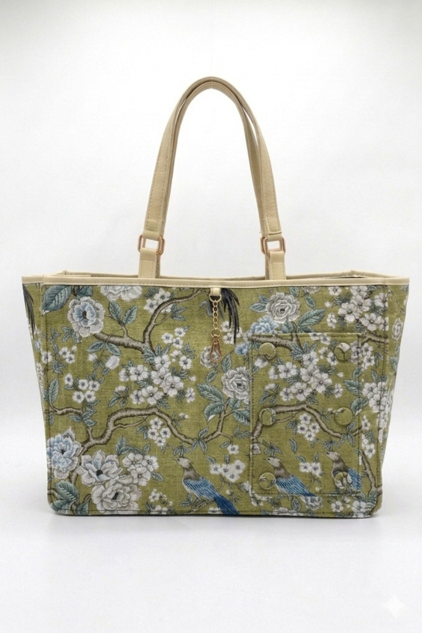 Floral Switch Tote - Reversible & Convertible Tote Bag