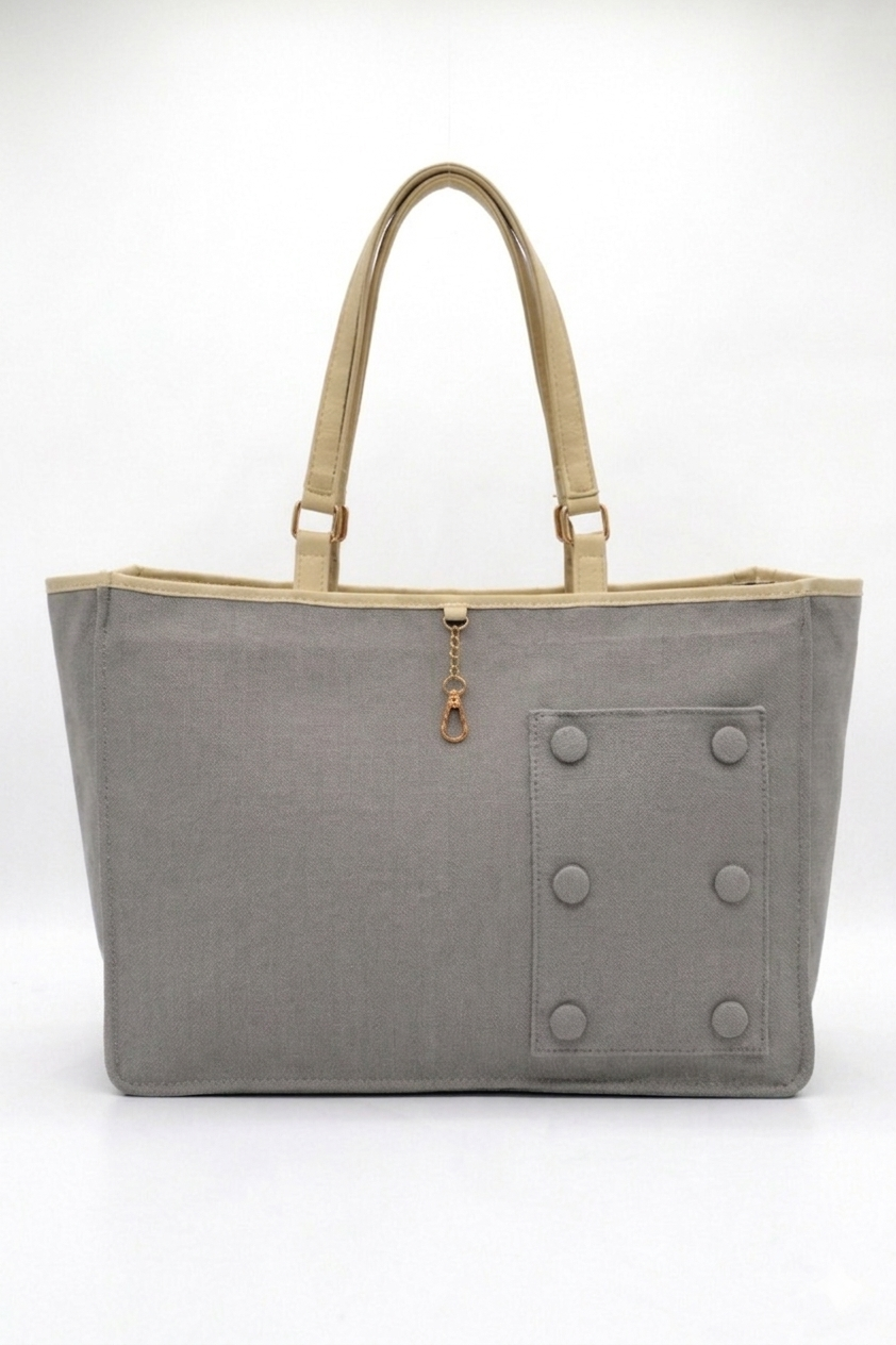 Grey Switch Tote - Reversible & Convertible Tote Bag