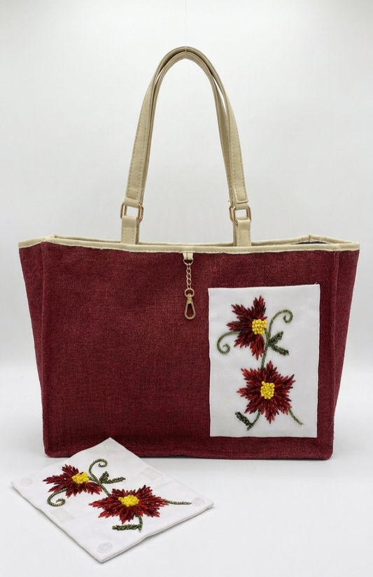 Red Switch Tote - Reversible & Convertible Tote Bag