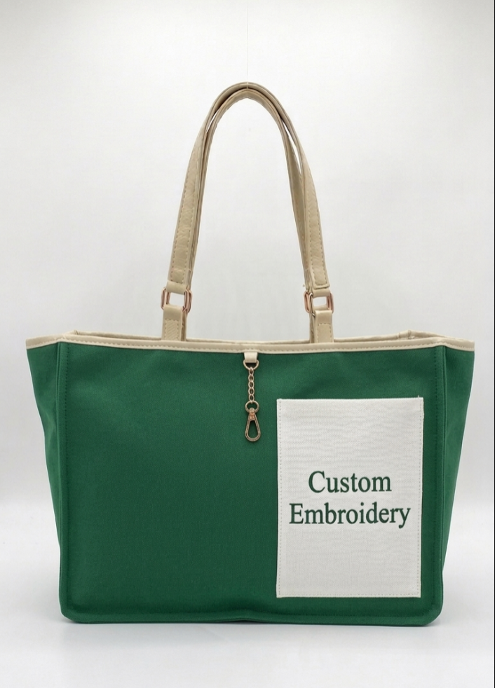 Green Switch Tote - Reversible & Convertible Tote Bag