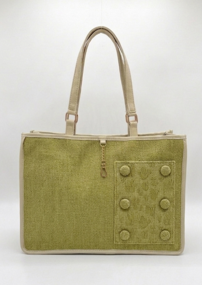 Olive Green Switch Tote - Reversible & Convertible Tote Bag