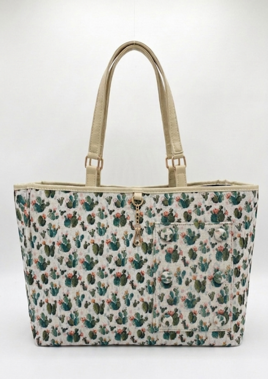 Cactus Switch Tote - Reversible & Convertible Tote Bag