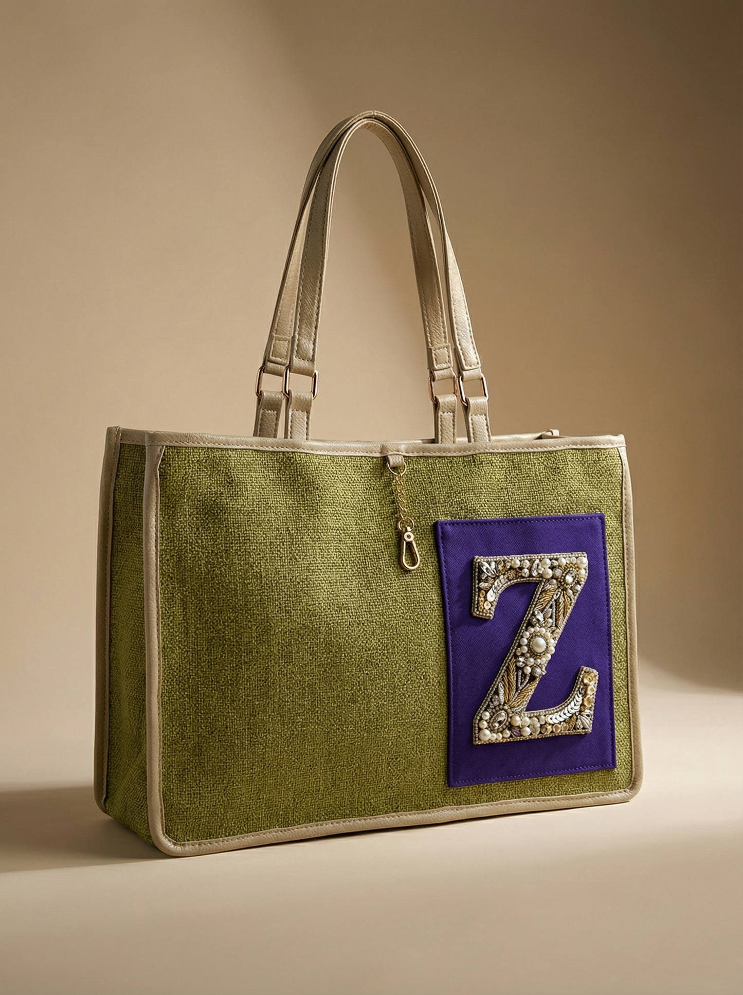 Olive Green Switch Tote - Reversible & Convertible Tote Bag
